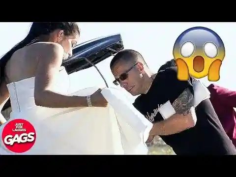 Wedding Dress Gets Wrecked | Just For Laughs Gags