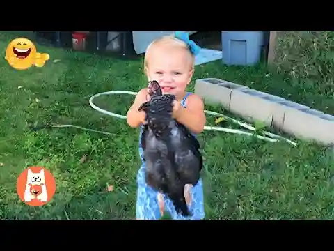 Momentos Graciosos 🤣 Bebés y Animales en Acción | Videos de risa