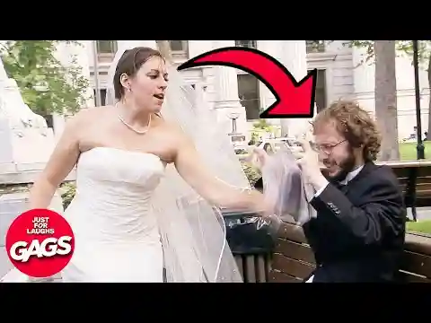 Bride Confronts Groom With His Texts...| Just For Laughs Gags