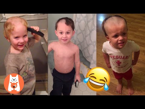 EVEN GOD MUST LAUGH ★ Bebé gritó mirándose al espejo después de que fallara el corte de pelo