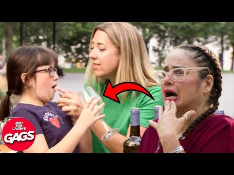 Little Girl Drinks Wine | Just For Laughs Gags
