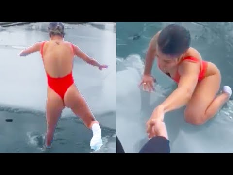 SHE JUMPED IN FROZEN WATER! | INFLUENCERS IN THE WILD (PT.20)