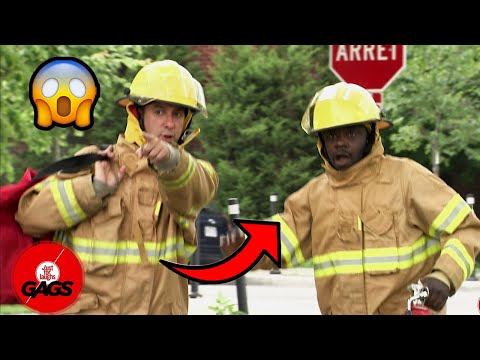 The firefighters are surprised.. | Just For Laughs Gags